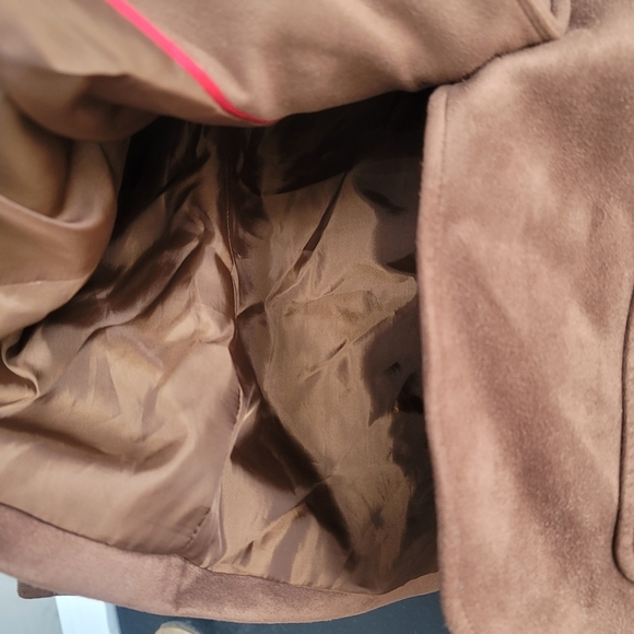 Tommy Hilfiger Brown Faux Suede Career Style Button Front Blazer 8 - Picture 6 of 10